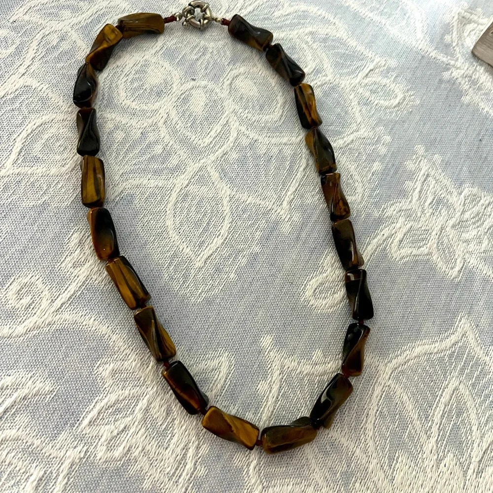 Tigers Eye chunky necklace - Anthropology look for less!! - Picture 1 of 4